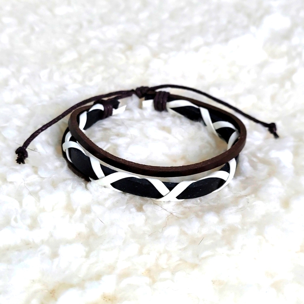 NEW - Handmade Leather Bracelet Cuff